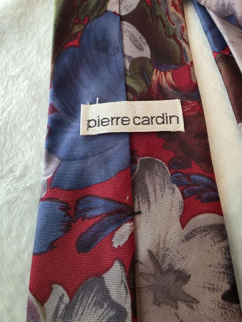 Vintage Pierre Cardin Floral Silk Tie Multicolor Designer Classic